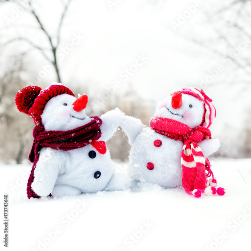 Couple of snowmen © nickolya