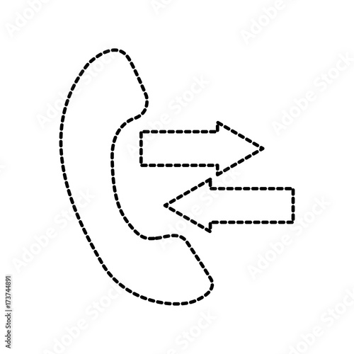 phone service help with arrows outgoing incoming call