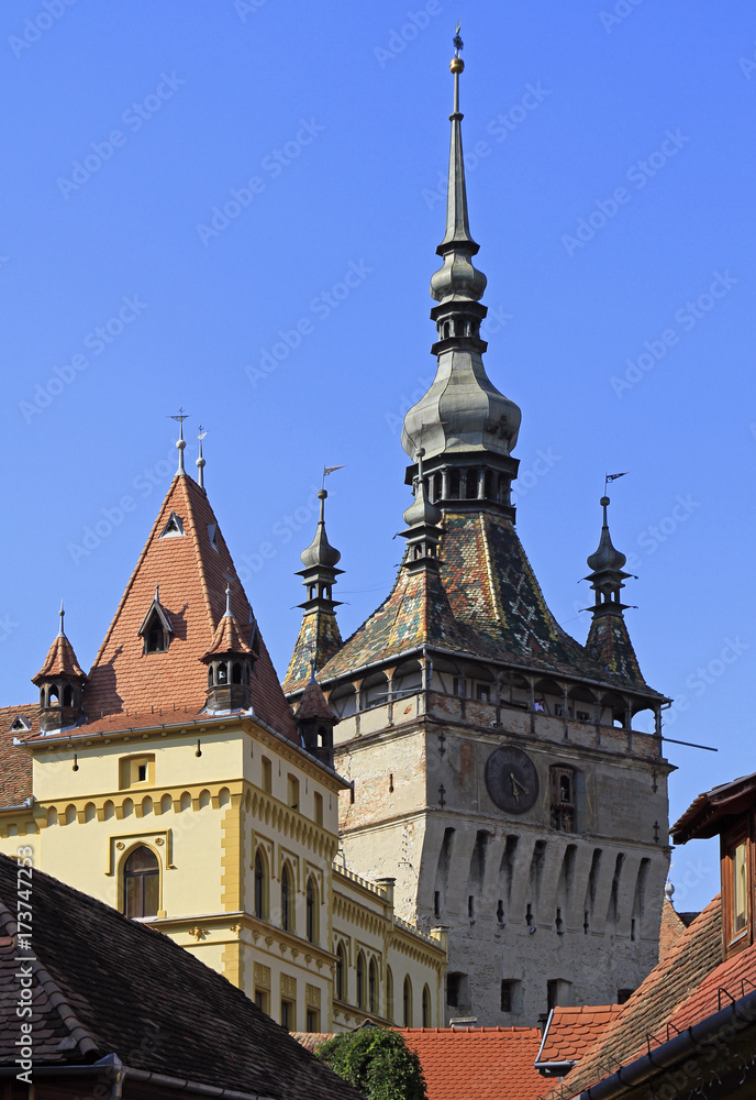 Fototapeta premium Clock Tower Of The Citadel In Sighisoara