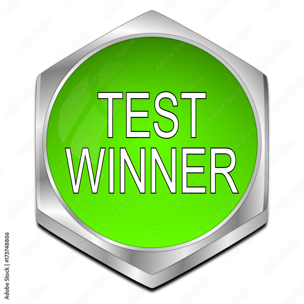 Test Winner button - 3D illustration Test Winner button - 3D illustration