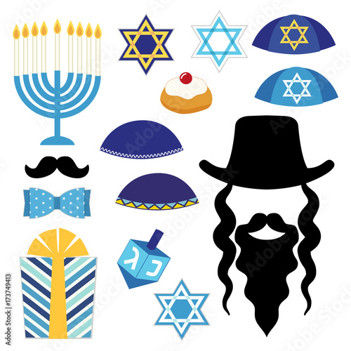 Cute photo booth props for Hanukkah. Grab a prop and strike a pose