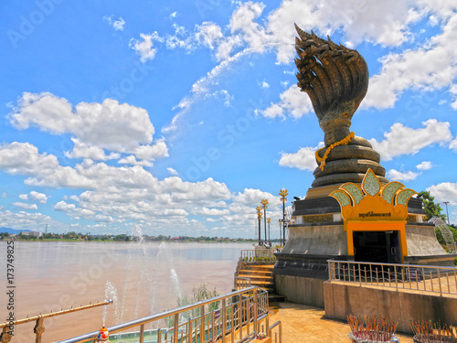 Naga at Mekong River Nakhon Phanom Thailand photo