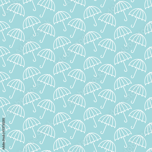 Wallpaper Mural Retro Seamless Pattern Umbrellas Turquoise Diagonal Torontodigital.ca
