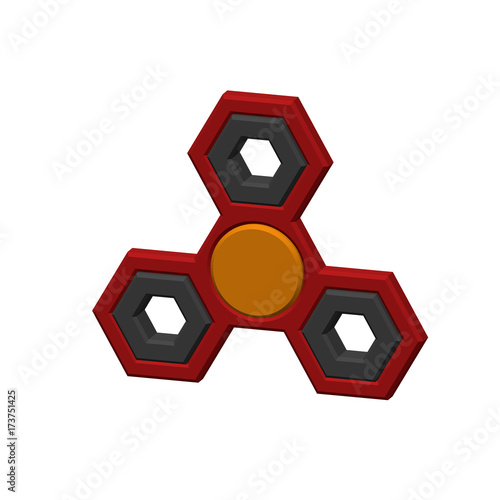 Hand fidget spinner.Isolate...