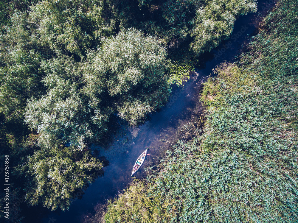 Obraz premium Exploring Danube Delta from above