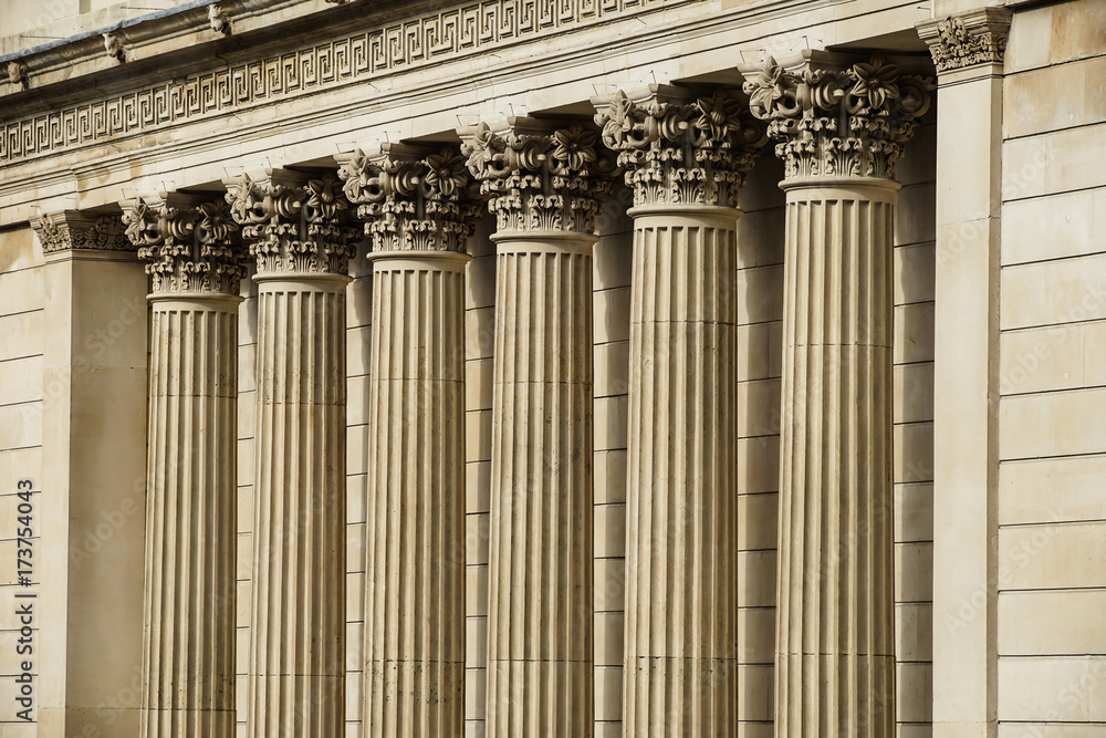 The Bank of England stone pillars The Bank of England stone pillars