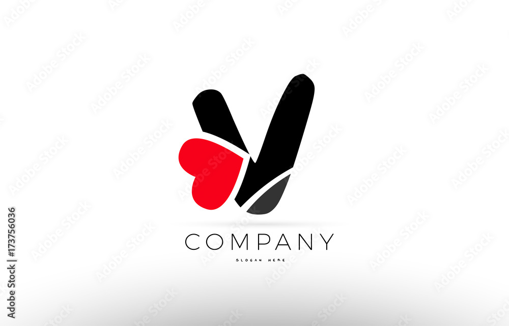 V alphabet letter logo icon with love heart symbol company design V alphabet letter logo icon with love heart symbol company design