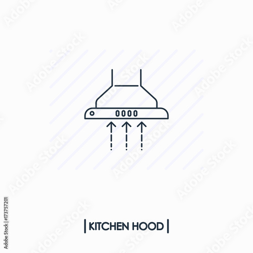 Kitchen hood outline icon isolated