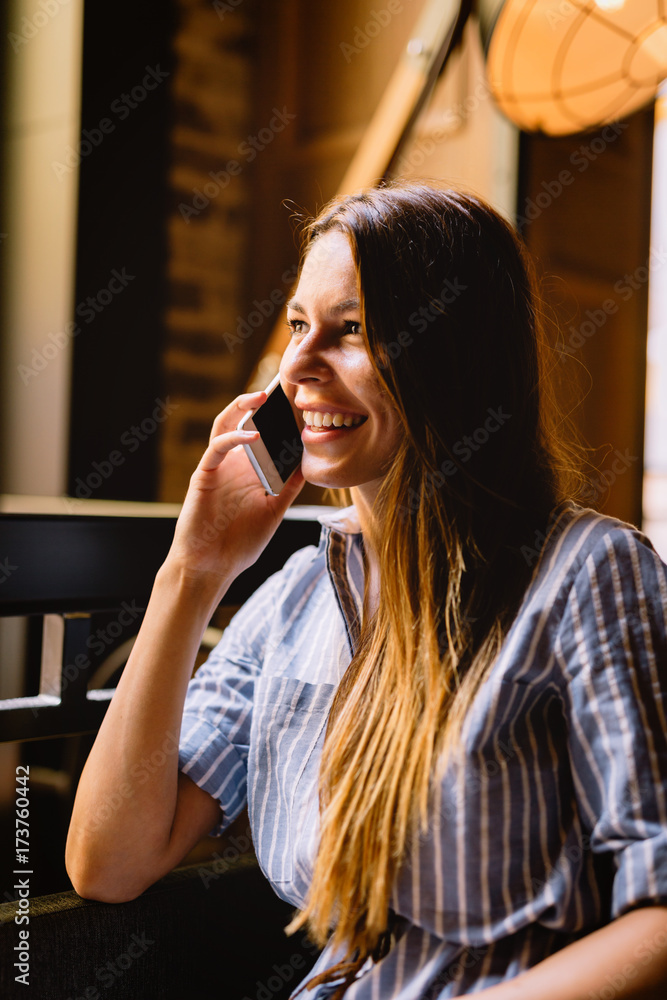 Portrait of young beautiful smiling brunette woman Portrait of young beautiful smiling brunette woman