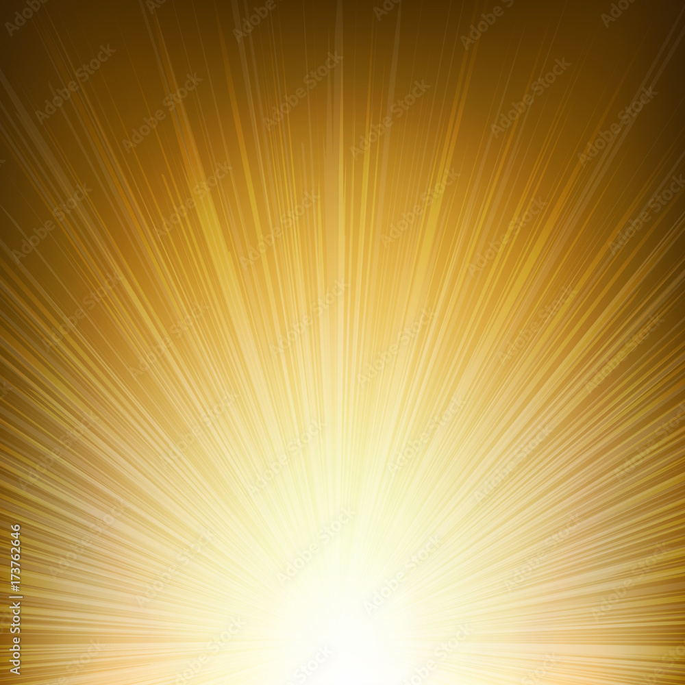 Fototapeta premium Golden Sunburst Background