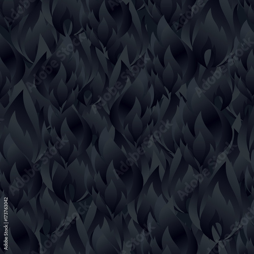 elegant seamless pattern with abstract black fire flames for your design