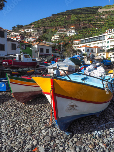 Madeira Fischerboote in Camere de Lobos  photo