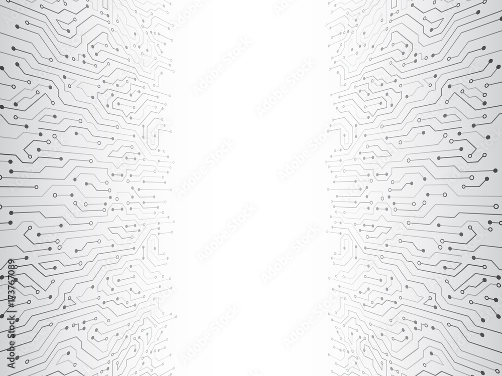 High-tech technology abstract background. Abstract 3D circuit board. Futuristic vector illustration.