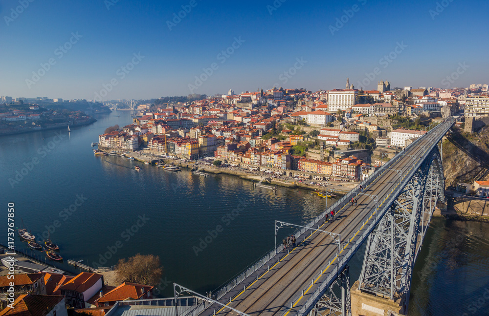 Porto Portugal Douro River Winter Landscape