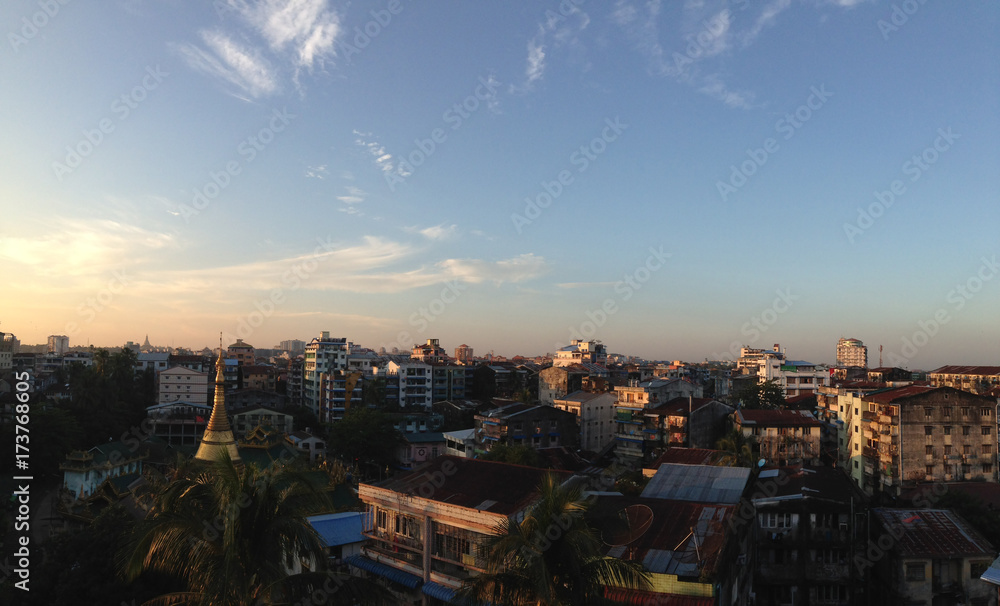 Yangon city view