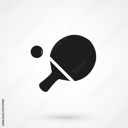 Ping pong Icon in trendy flat style isolated on grey background. Sport symbol for your web design, logo, UI. Vector illustration,