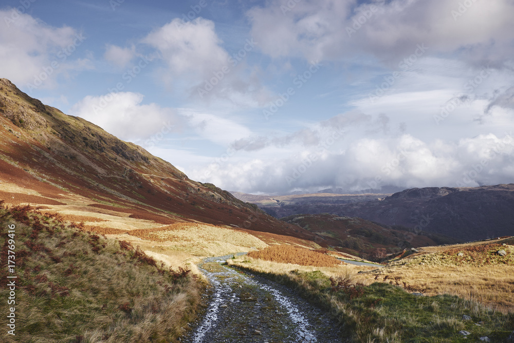 Track on the Honister Pass. Cumbria, UK. Track on the Honister Pass. Cumbria, UK.
