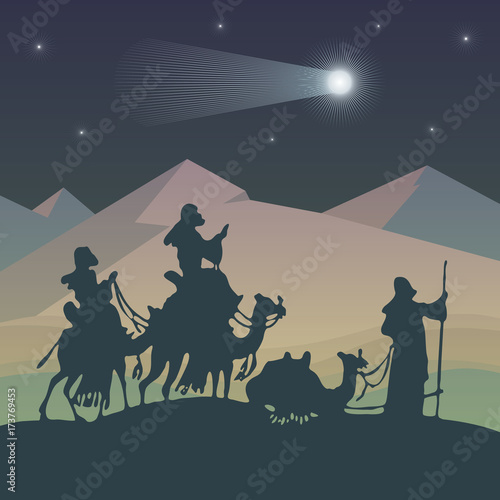 Kings magi vector illustration