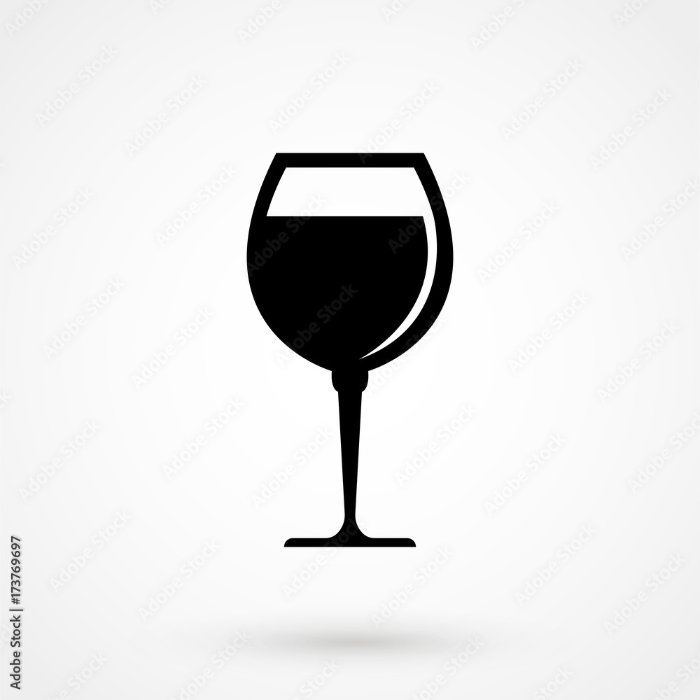 Wine glass icon - Vector Wine glass icon - Vector
