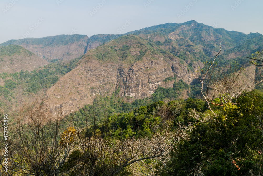 Landscape of national park El Imposible, El Salvador