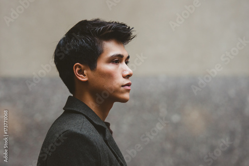 Young man in profile photo