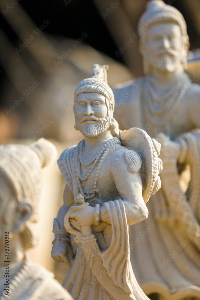 Indian King Shivaji Maharaj sculpture Indian King Shivaji Maharaj sculpture
