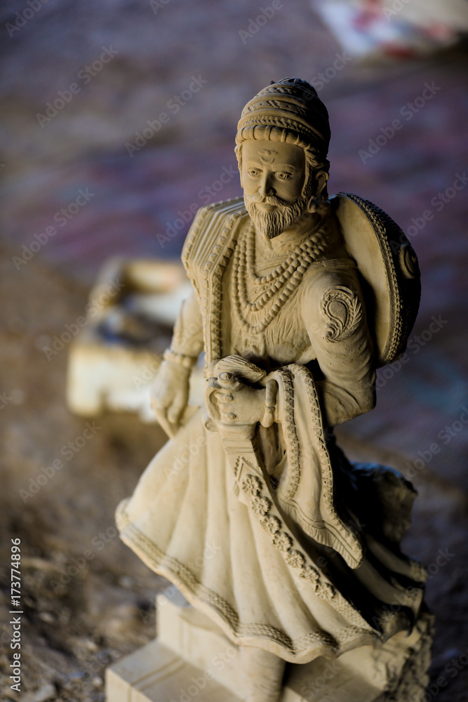 Indian King Shivaji Maharaj sculpture Indian King Shivaji Maharaj sculpture