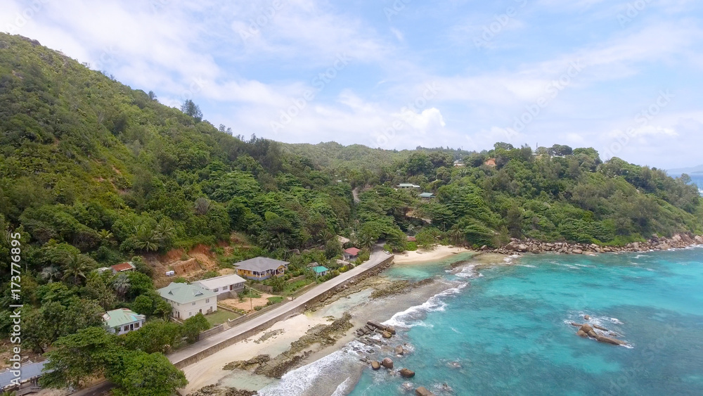 Beautiful coastline of Seychelles