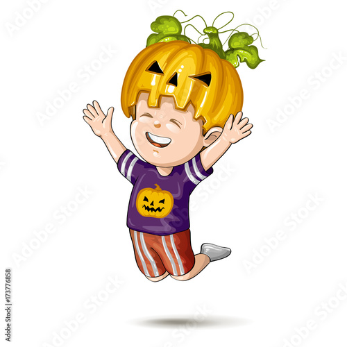 Boy in Halloween costume