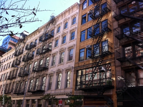 Soho buildings facade, New York