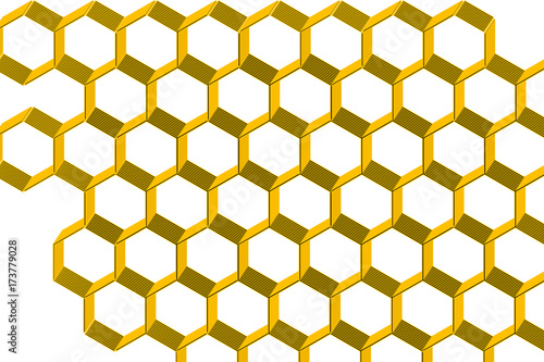 honey comb illustration on white background