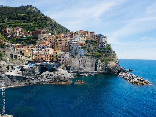 Beautiful view of Manarola town, Cinque Terre, Liguria, Italy © Elena Kharichkina