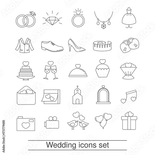 Outline web icon set