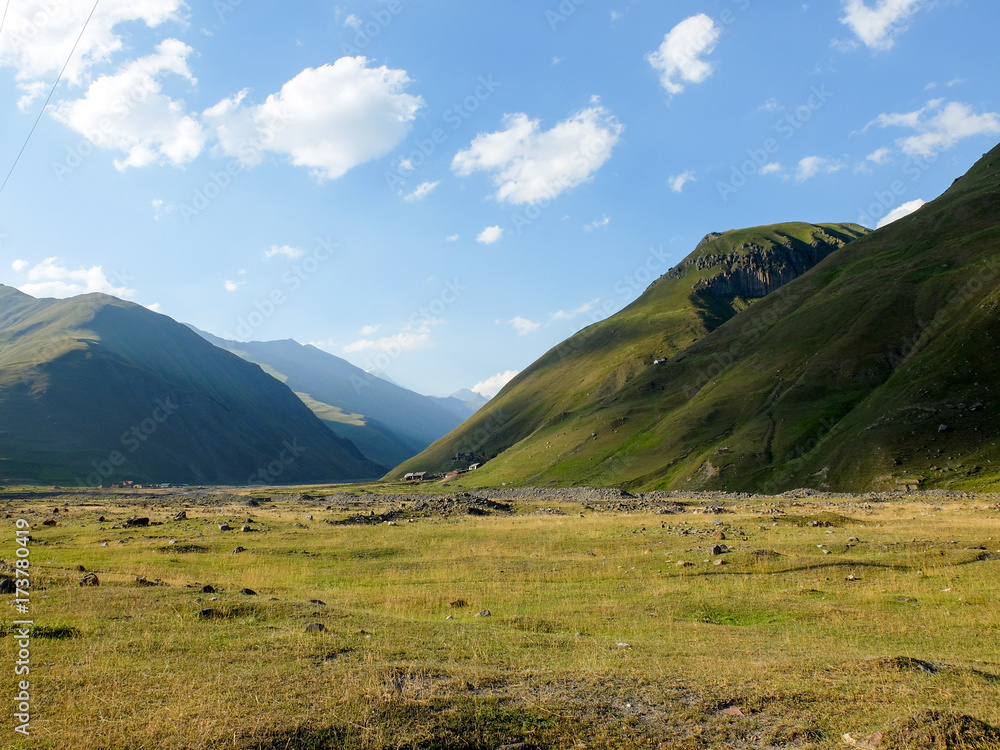 Mountains  in Truso Valley in Caucasus - Georgie