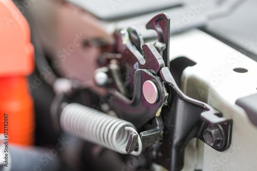 Φωτογραφία Hood latch of - engine of a hybrid car powered both by electric battery and gas