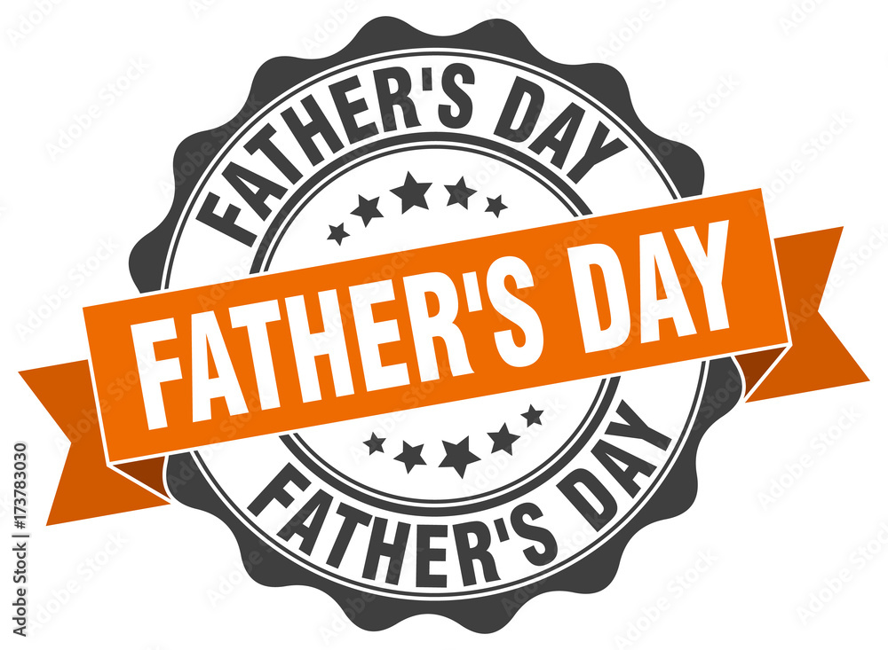 Fototapeta premium father's day stamp. sign. seal