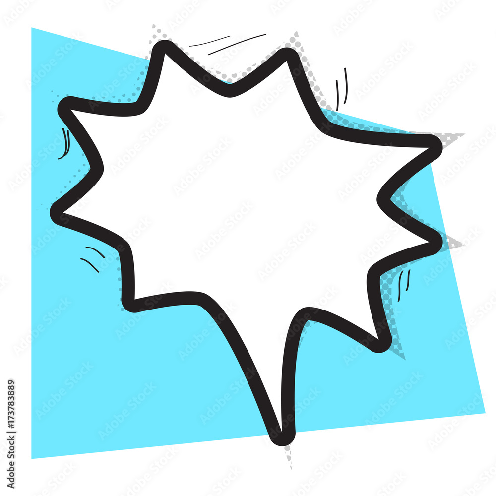 Isolated comic speech bubble on a colored background, Vector illustration Isolated comic speech bubble on a colored background, Vector illustration