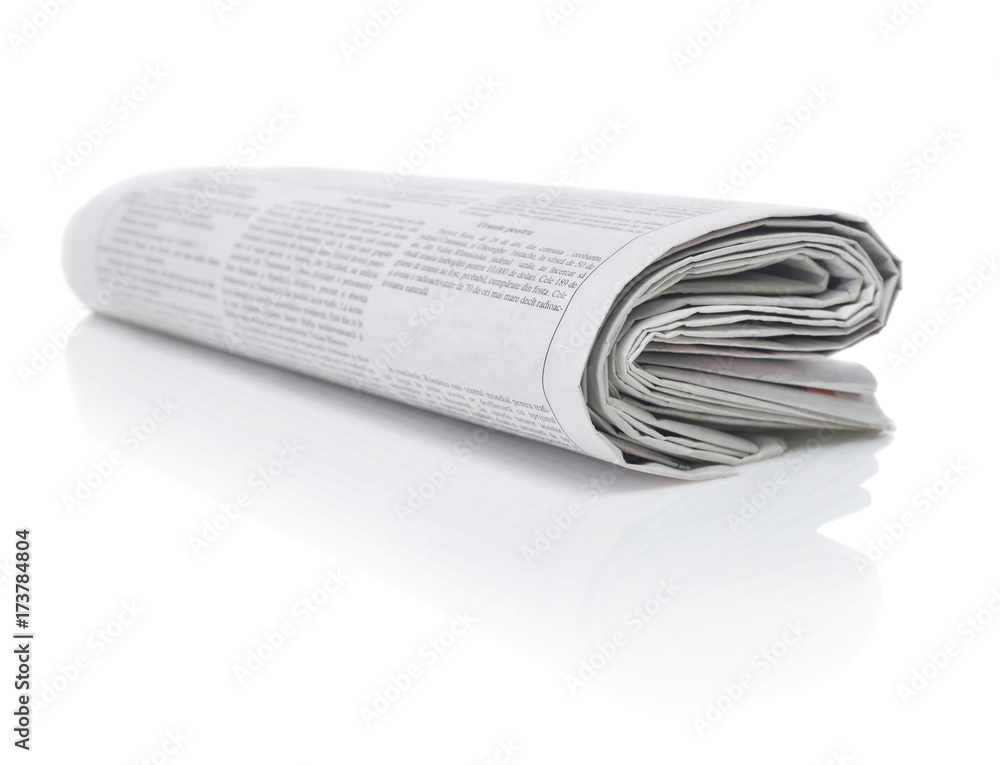 Folded newspaper Folded newspaper