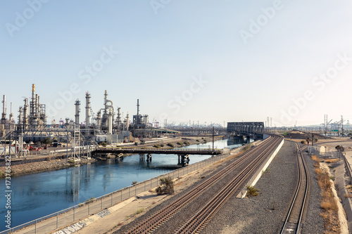 Industrial area in Los Angeles, USA.