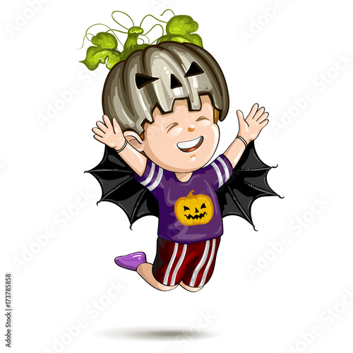 Boy in Halloween costume