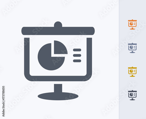 Projector Screen & Statistics - Carbon Icons. A professional, pixel-perfect icon designed on a 32 x 32 pixel grid and redesigned on a 16 x 16 pixel grid for very small sizes.