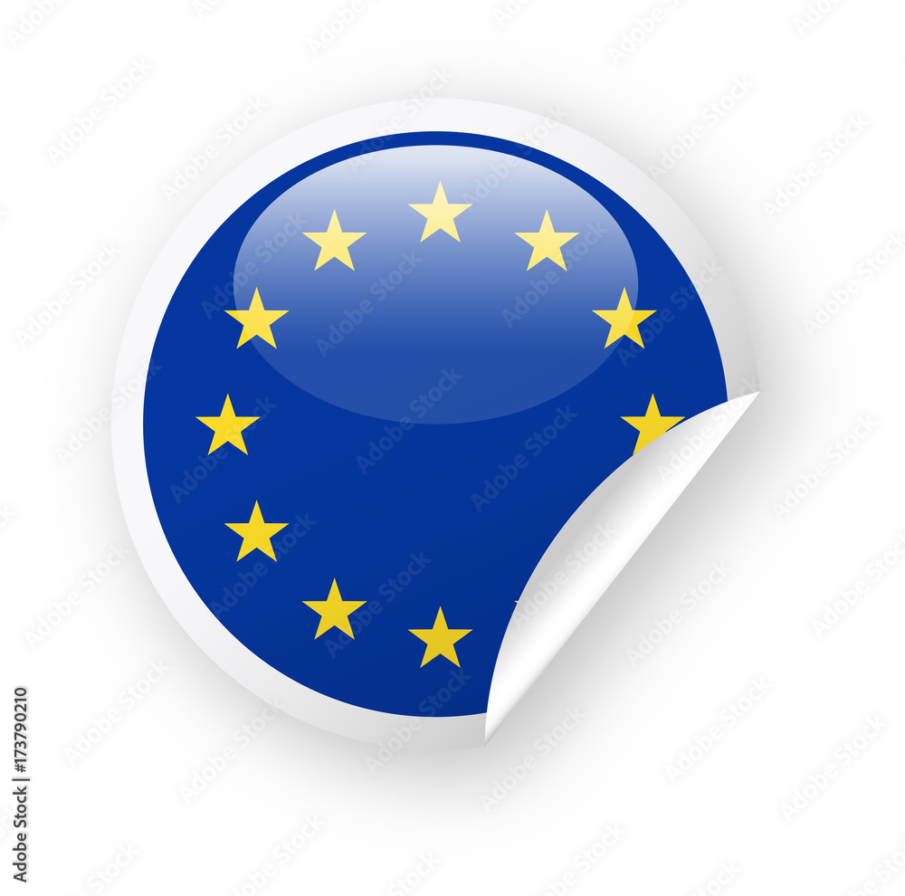 European Union Flag Vector Round Corner Paper Icon European Union Flag Vector Round Corner Paper Icon