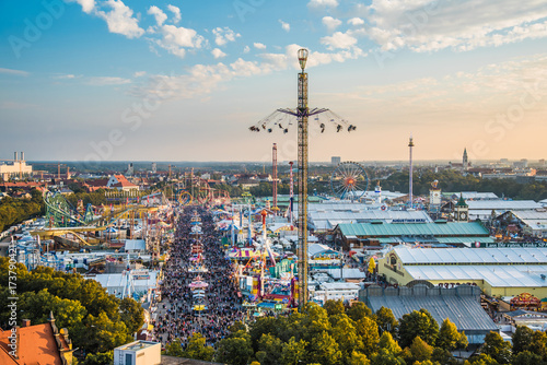 Aerial view of Oktoberfest from St. Paul Cathedral photo