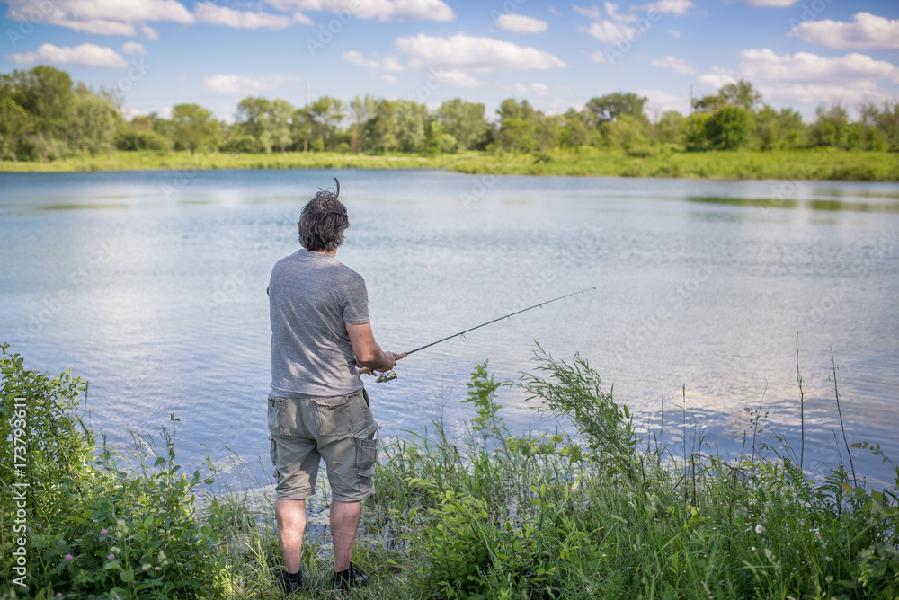 Man fishing on a lake
Man fishing on a lake