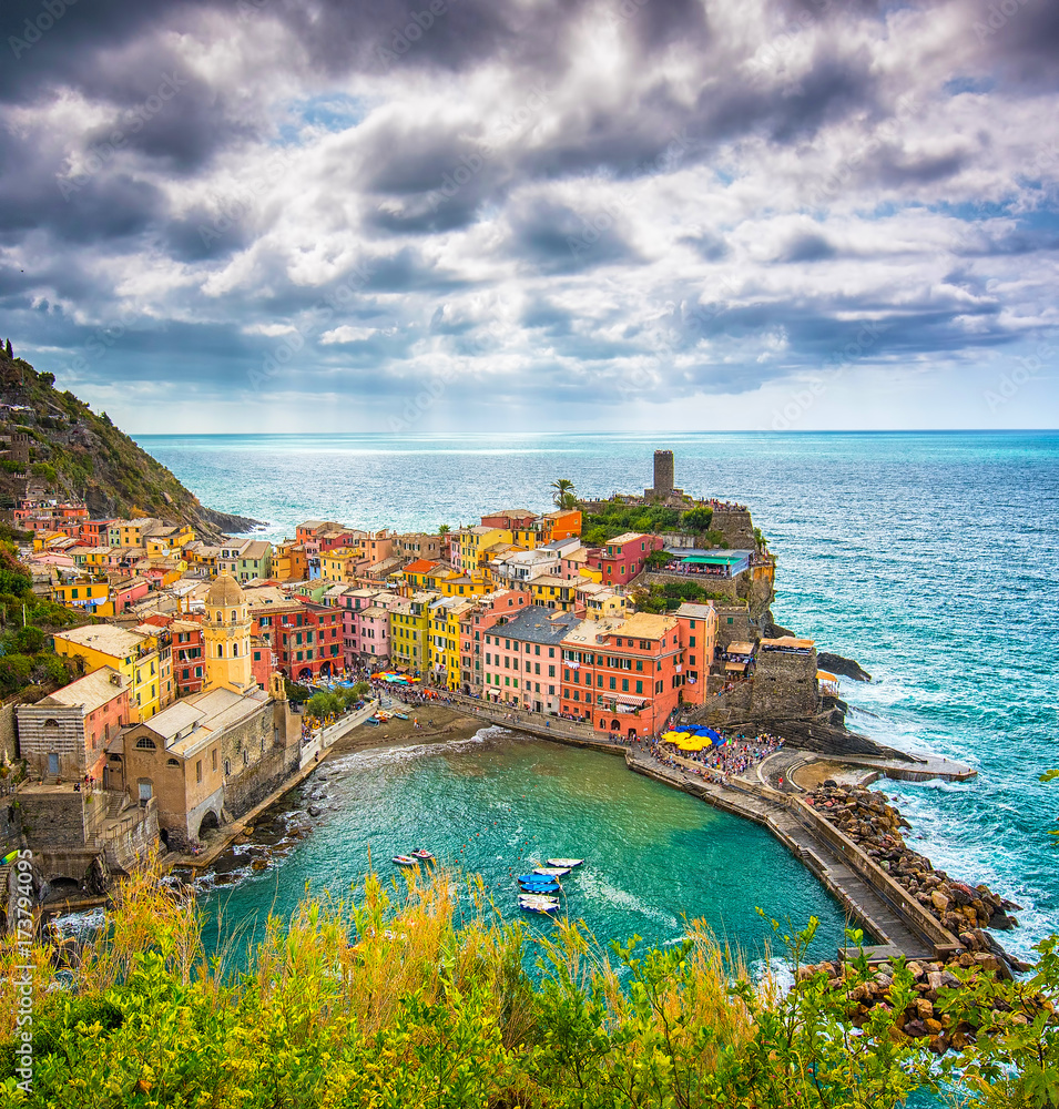 View on Vernazza, Italy
