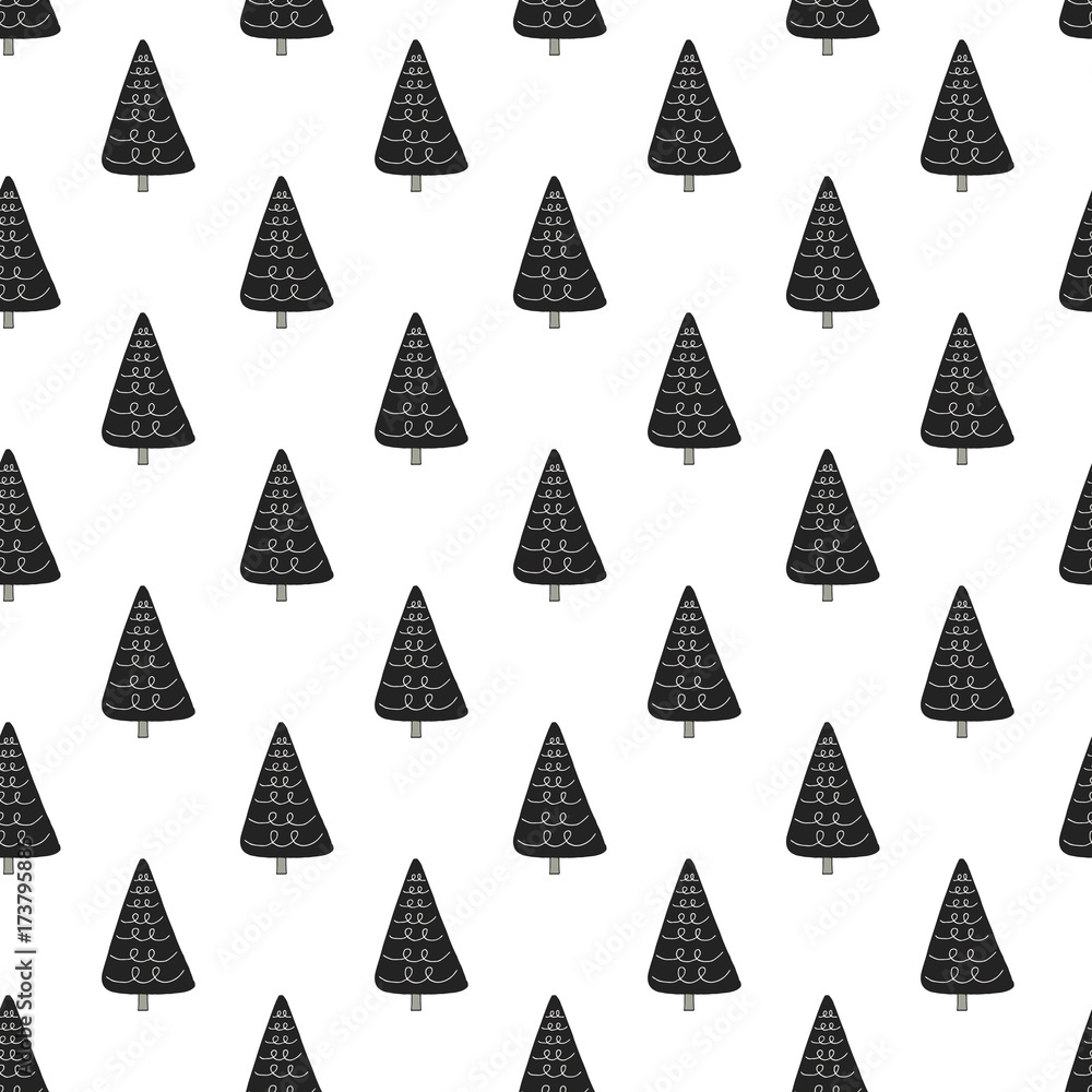 Cute winter hand drawn seamless pattern with Christmas elements. New Year vector illustration Cute winter hand drawn seamless pattern with Christmas elements. New Year vector illustration