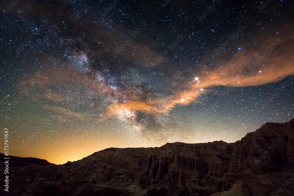 red rock canyon milky way