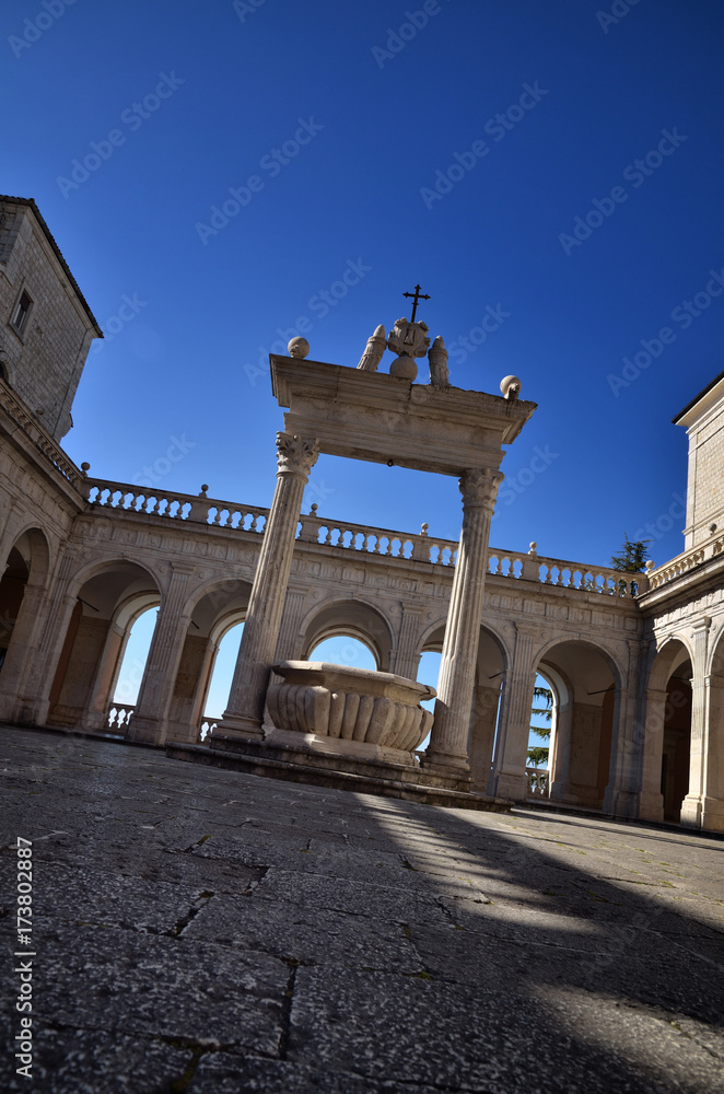 Fototapeta premium Montecassino Abbey, religious and historic destination in Cassino. Italy