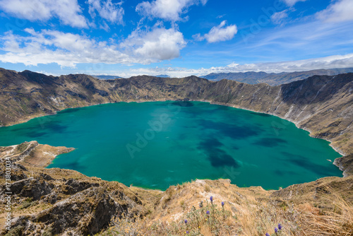 Quilotoa crater lake, Ecuador