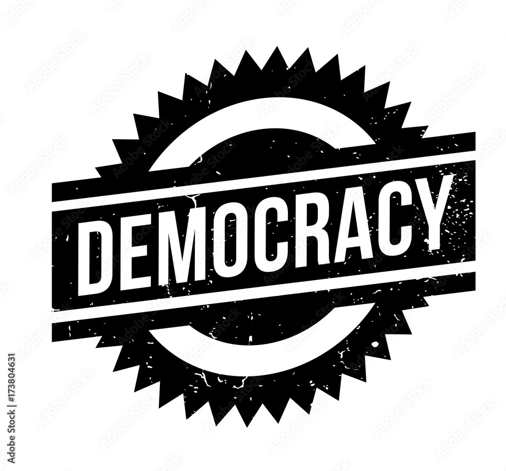 Democracy rubber stamp. Grunge design with dust scratches. Effects can be easily removed for a clean, crisp look. Color is easily changed. Democracy rubber stamp. Grunge design with dust scratches. Effects can be easily removed for a clean, crisp look. Color is easily changed.